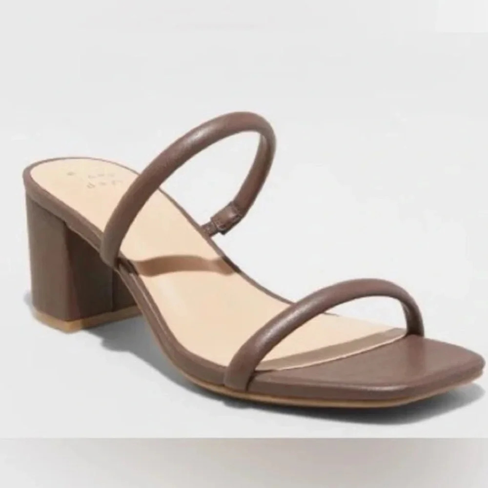 A New Day Brown Strappy Heels -  US 8.5